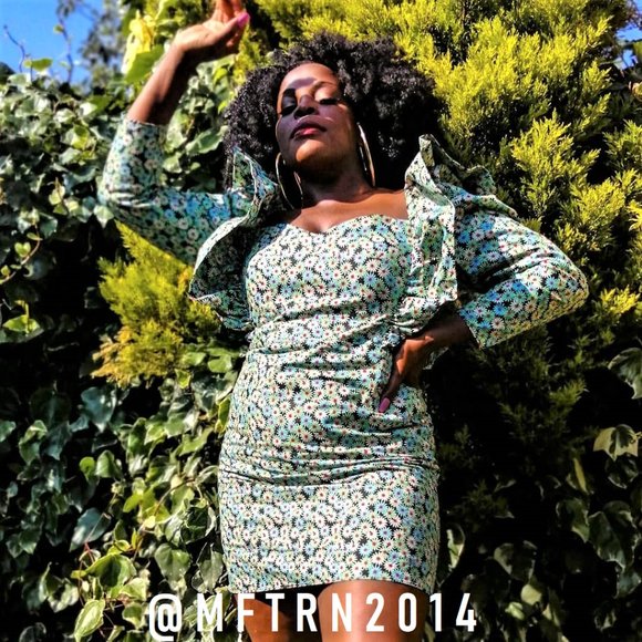 ZARA Floral Printed Dress with Ruffles - Picture 9 of 16